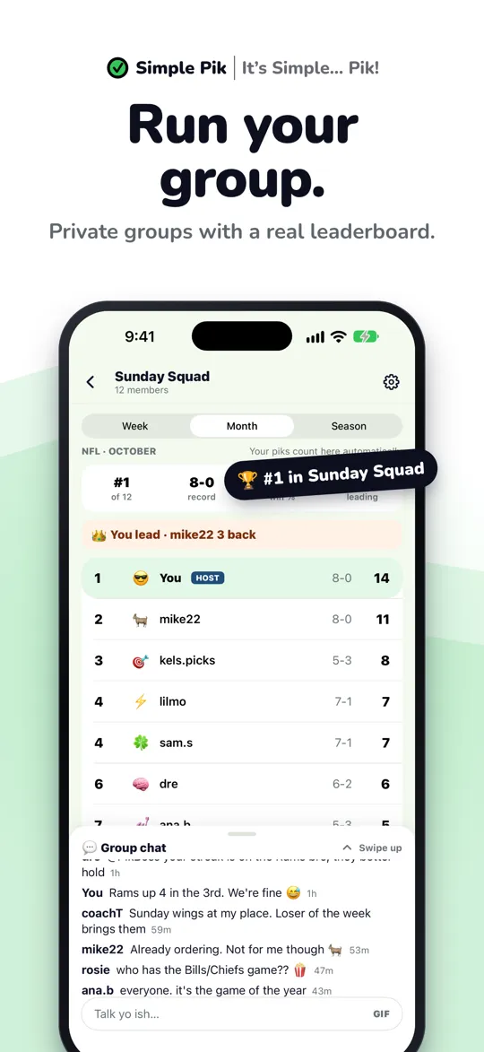 Run your group.